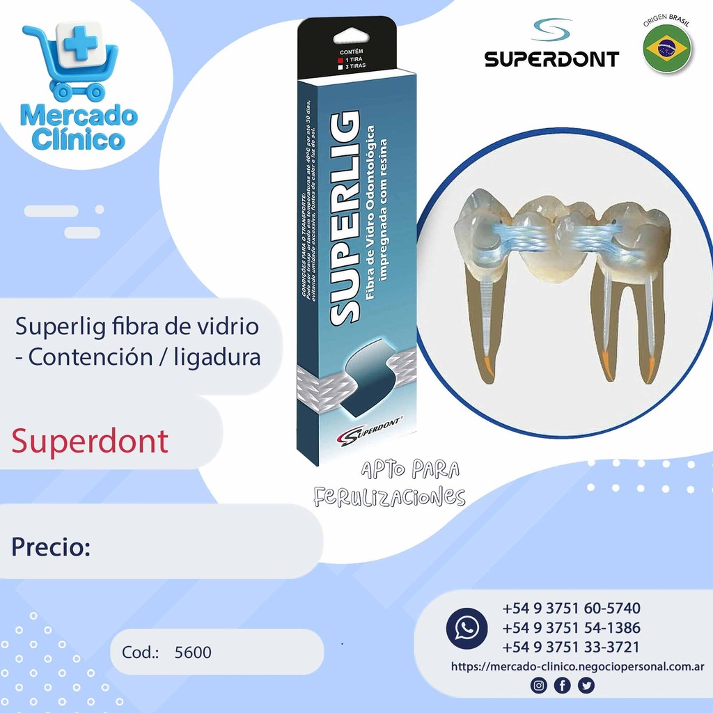 Superlig fibra de vidrio - Contención / ligadura - Superdont