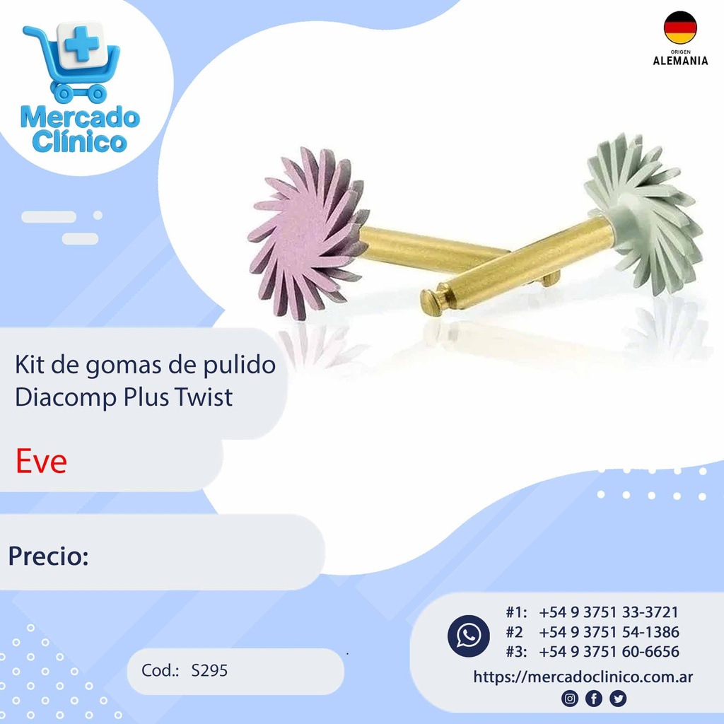 Kit de gomas de pulido Diacomp Plus Twist - EVE