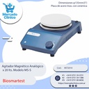 Agitador Magnético Analógico  x 20 lts. Modelo MS-S - Biosmartest