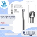 Fresa carburo de tungsteno - cilíndrica de punta redonda  - X  UNIDAD - Medin 