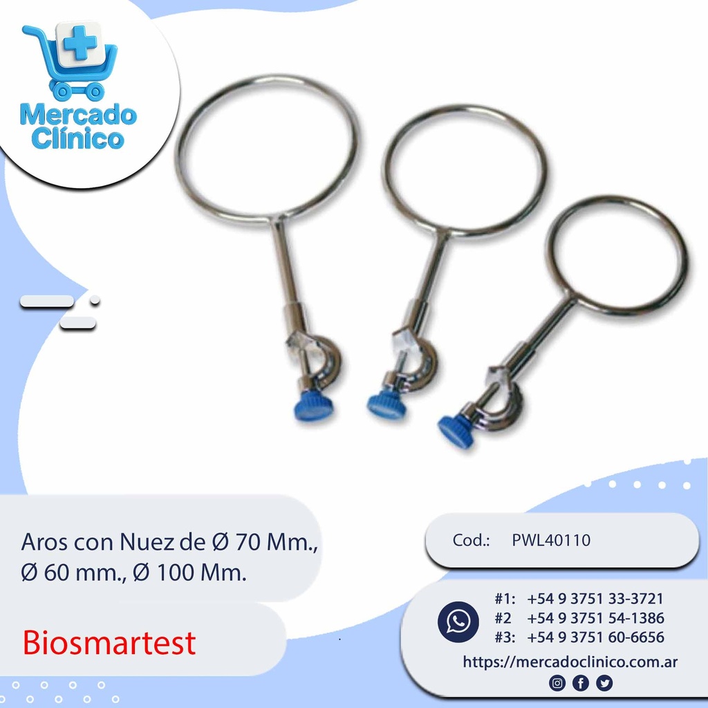 Aros con Nuez de Ø 70 Mm.,  Ø 60 mm., Ø 100 Mm. - Paralwall