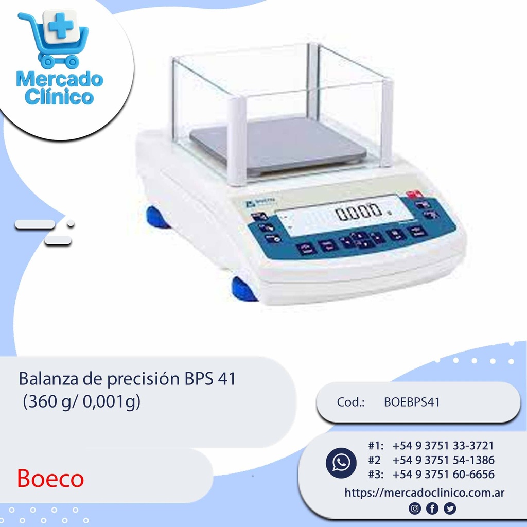 Balanza de precisión BPS 41   (360 g/ 0,001g) - Boeco