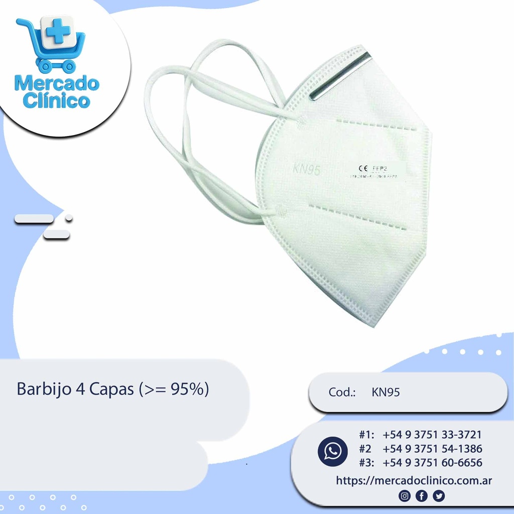 Barbijo 4 Capas (>= 95%)