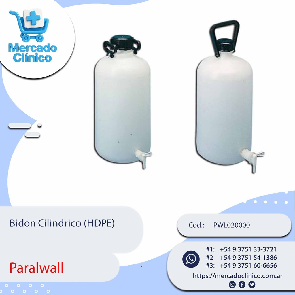 Bidon Cilindrico (HDPE) - Paralwall