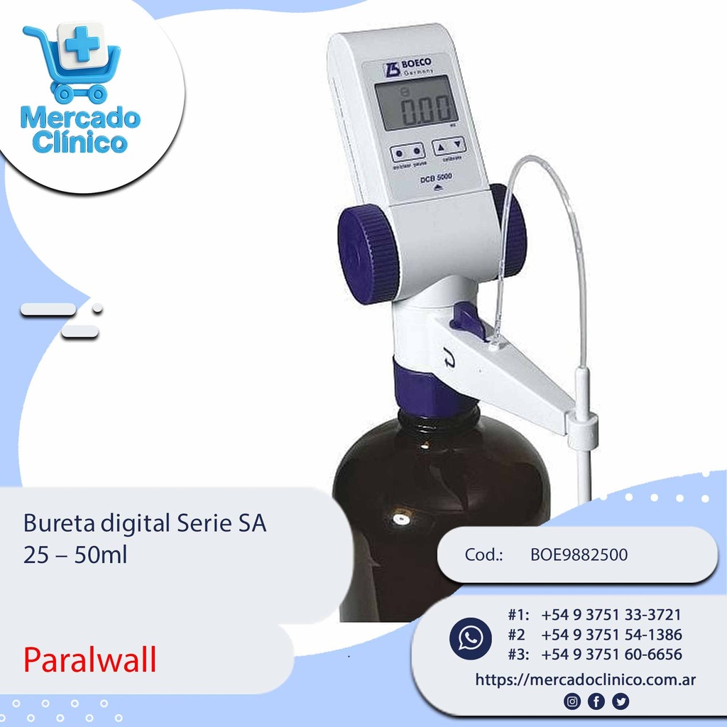Bureta digital Serie SA  25 – 50ml - Paralwall