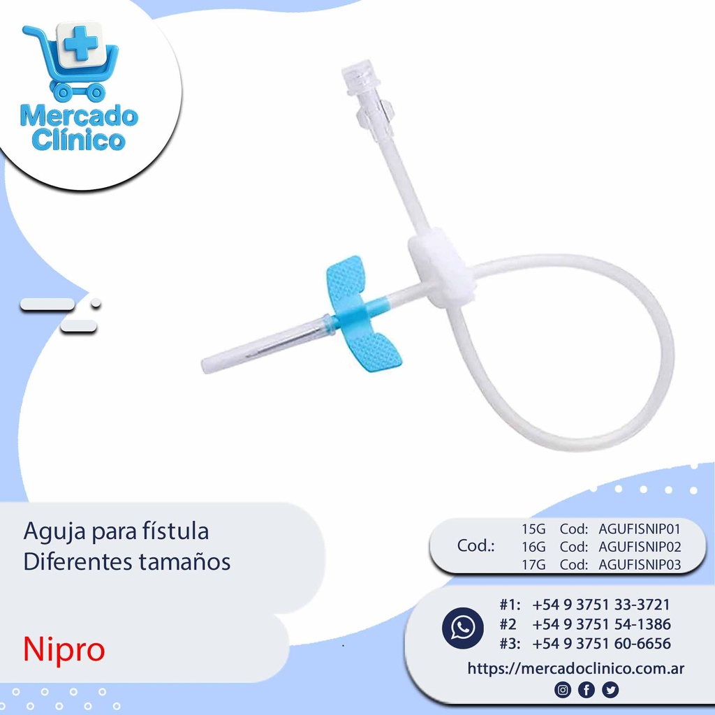 Aguja para fístula  Diferentes tamaños - Nipro