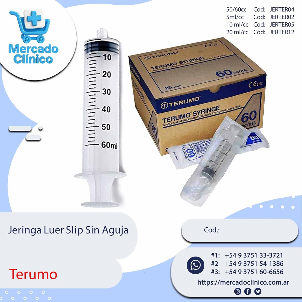 Jeringa Luer Slip Sin Aguja - Euromix