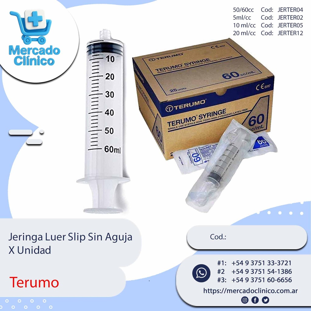 Jeringa Luer Slip Sin Aguja - X Unidad - Euromix