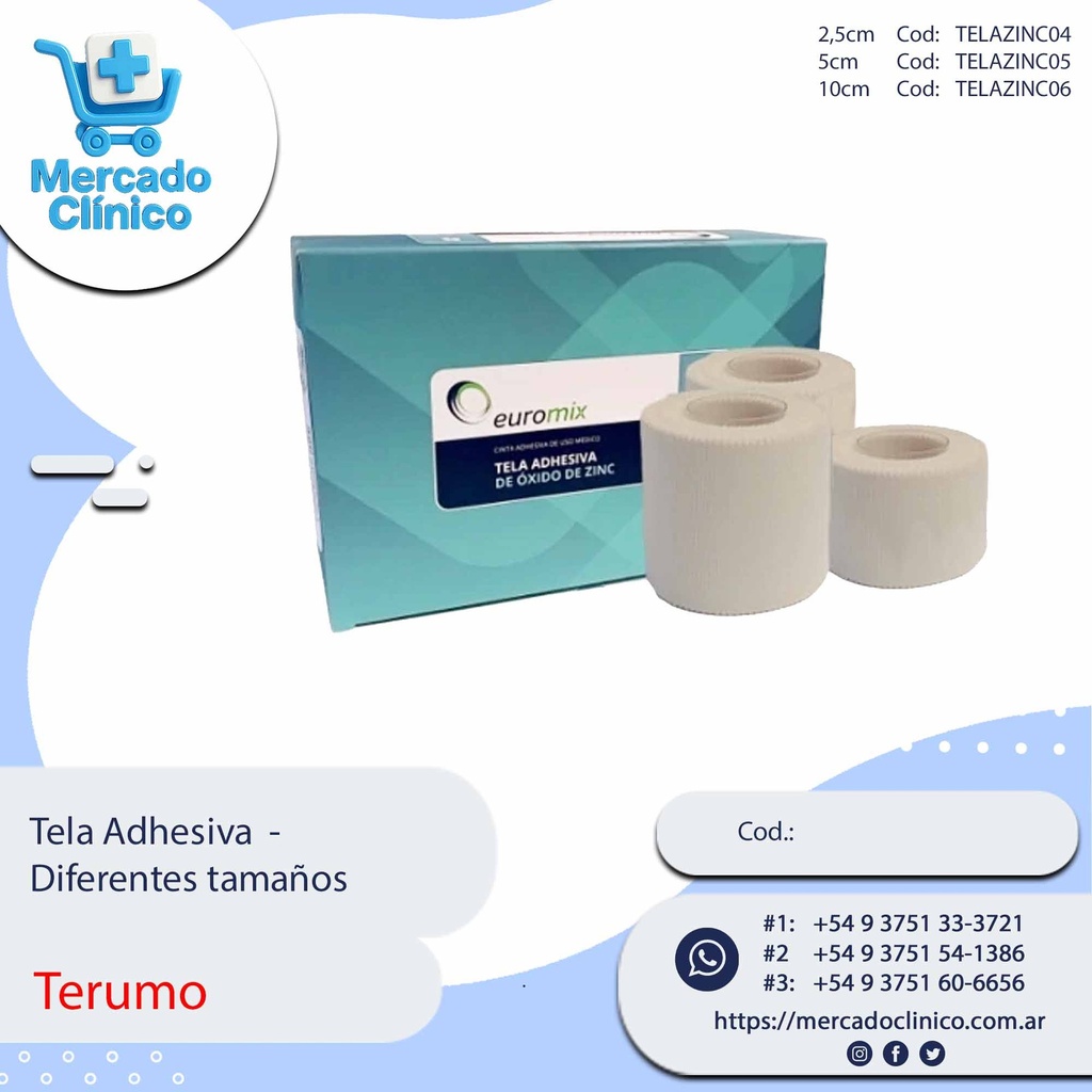 Tela Adhesiva  -  Diferentes tamaños - Euromix