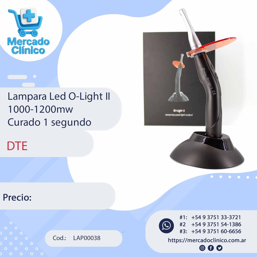 LÁmpara Led O-Light II 1000-1200mw Curado 1 segundo - DTE