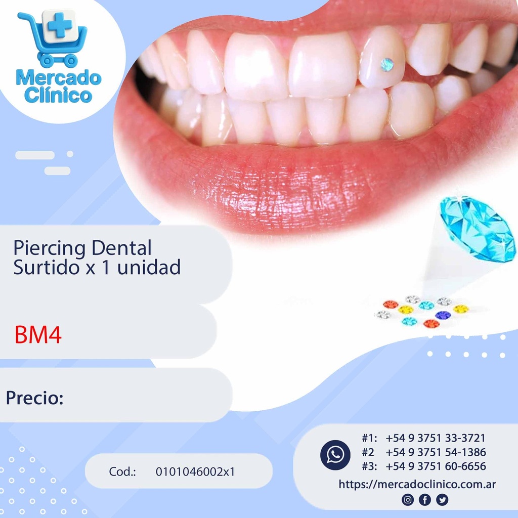Piercing Dental  Surtido x 1 unidad - BM4