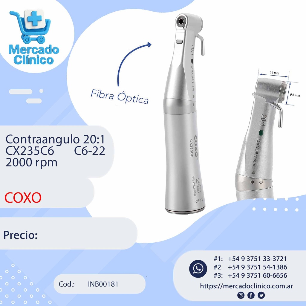 Contraangulo 1:5 multiplicador C7-5 - Cabezal Grande - COXO (copia)