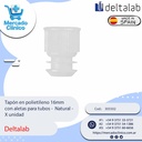 Tapón en polietileno 16mm - con aletas para tubos -  Natural - X unidad - Deltalab