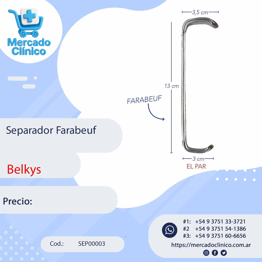 Separador Farabeuf - Belkys