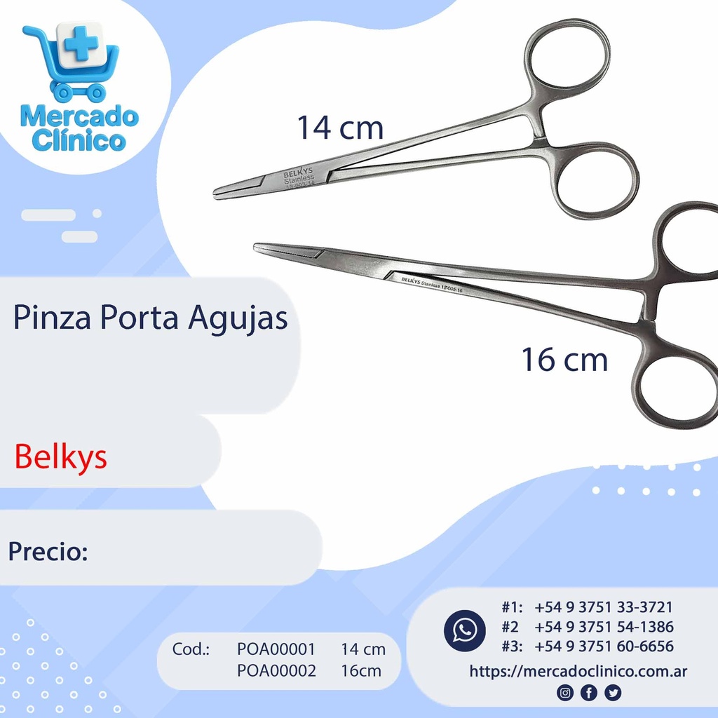 Pinza Porta Agujas - Belkys