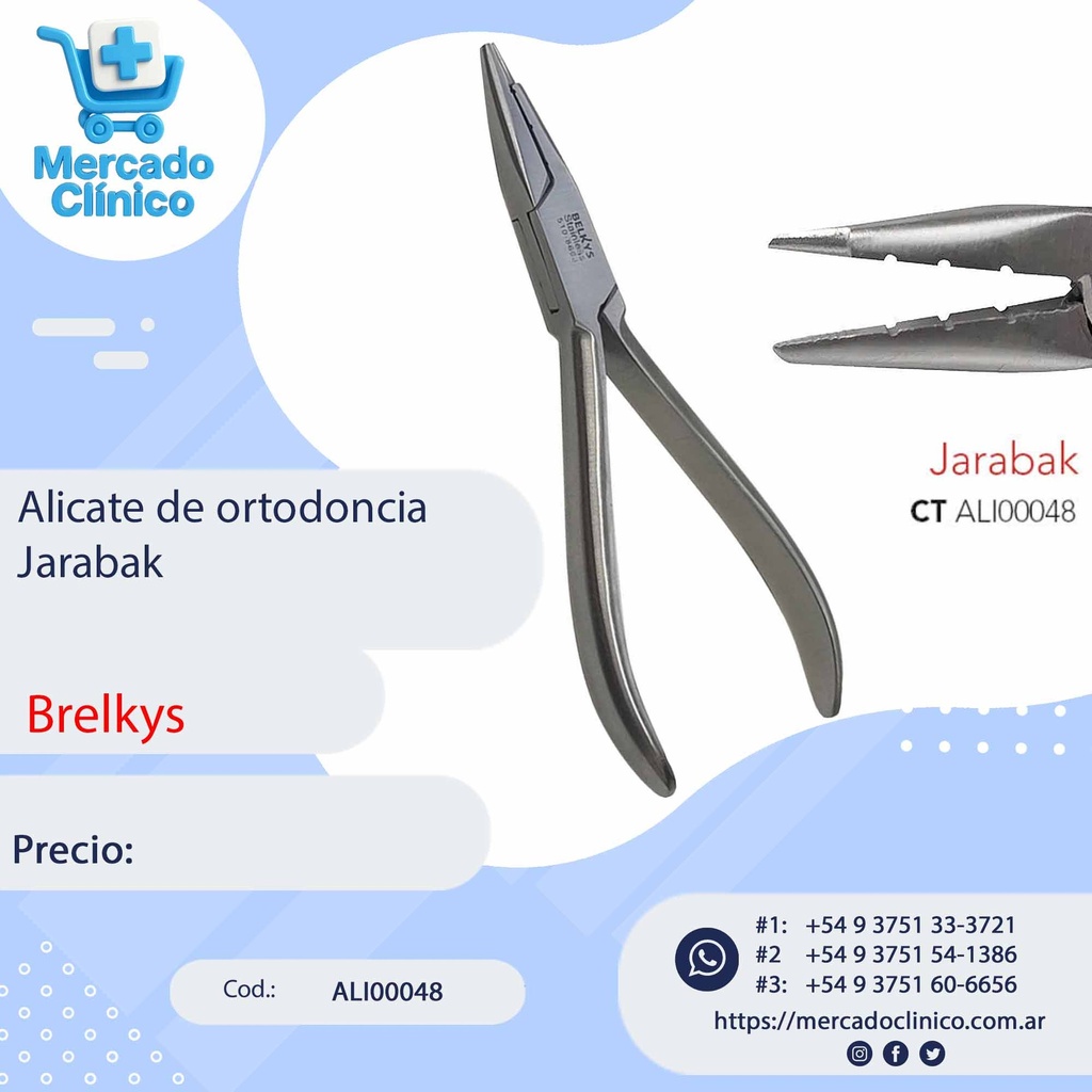 Alicate de ortodoncia Jarabak - Belkys