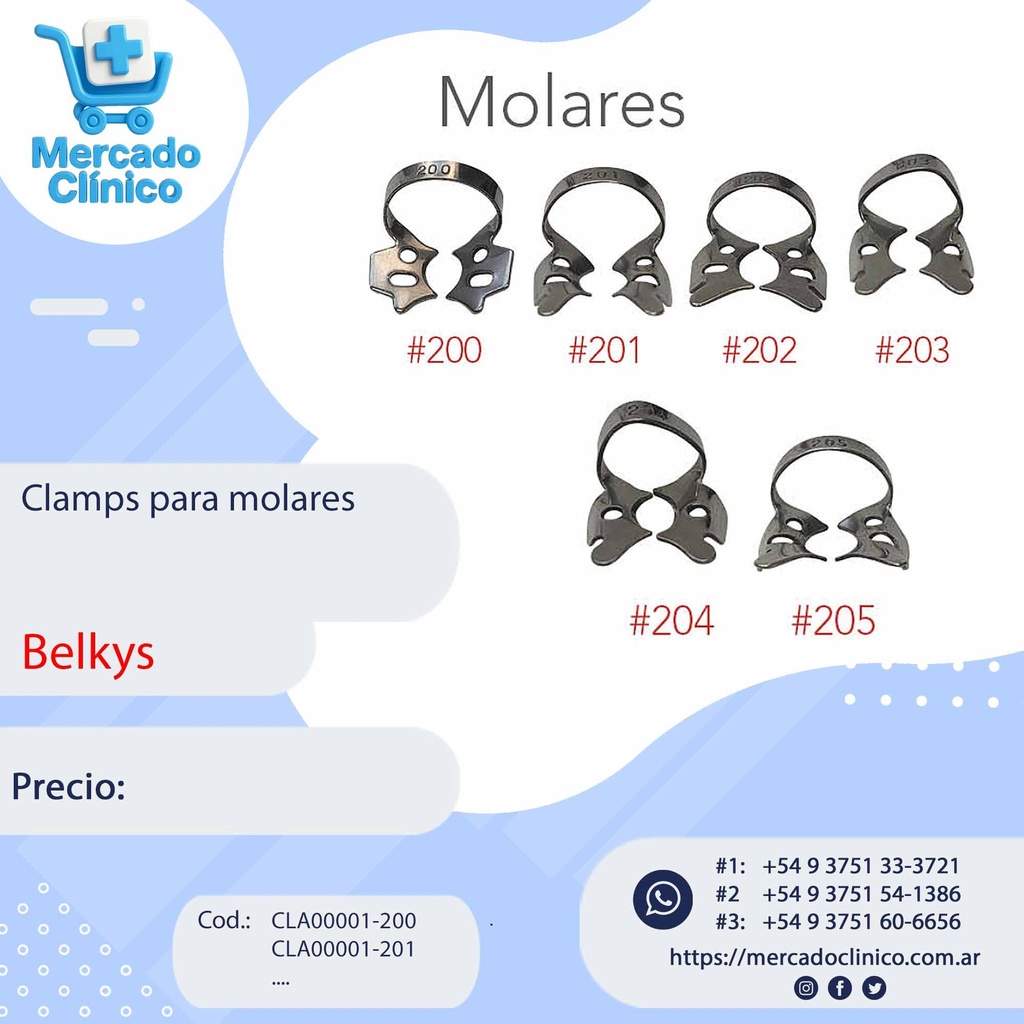 Clamps para Molares - Belkys