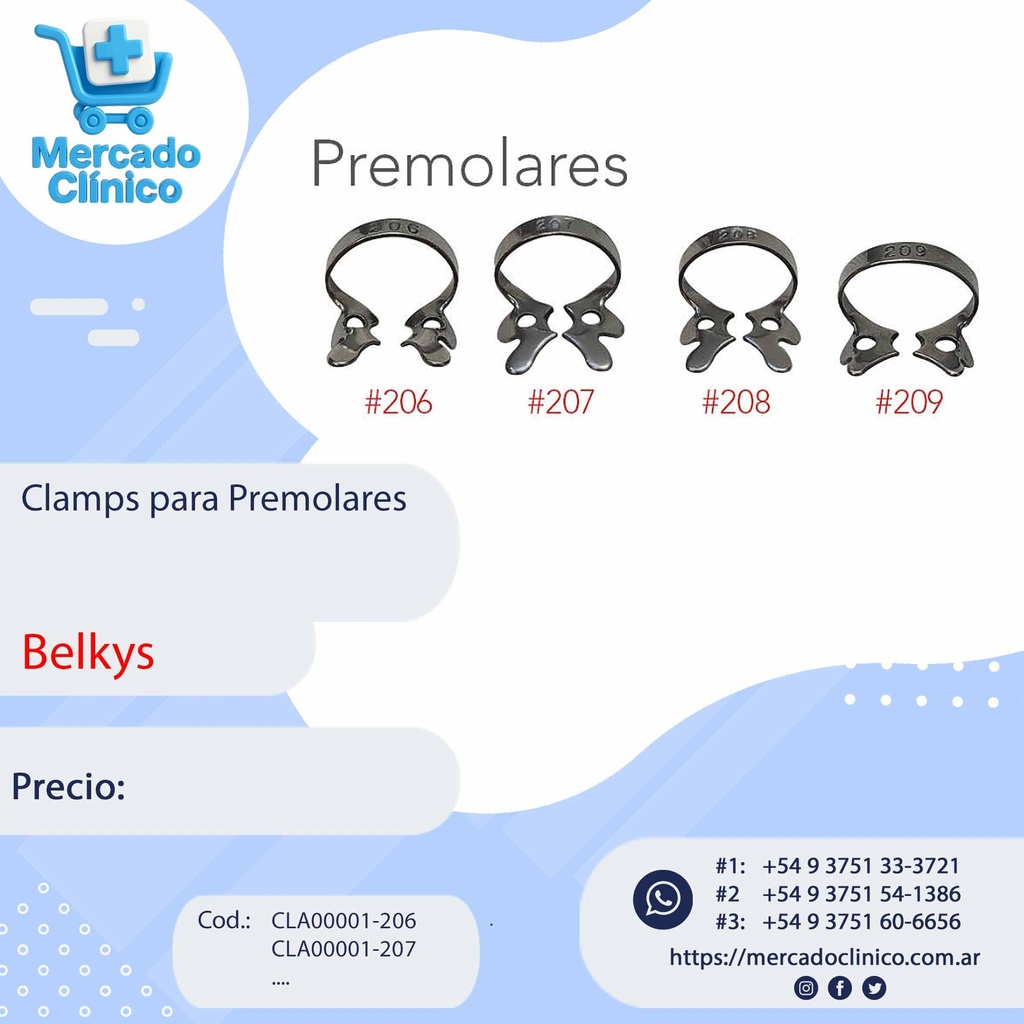 Clamps para Premolares - Belkys