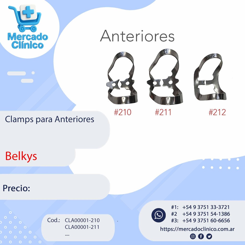 Clamps para Anteriores - Belkys