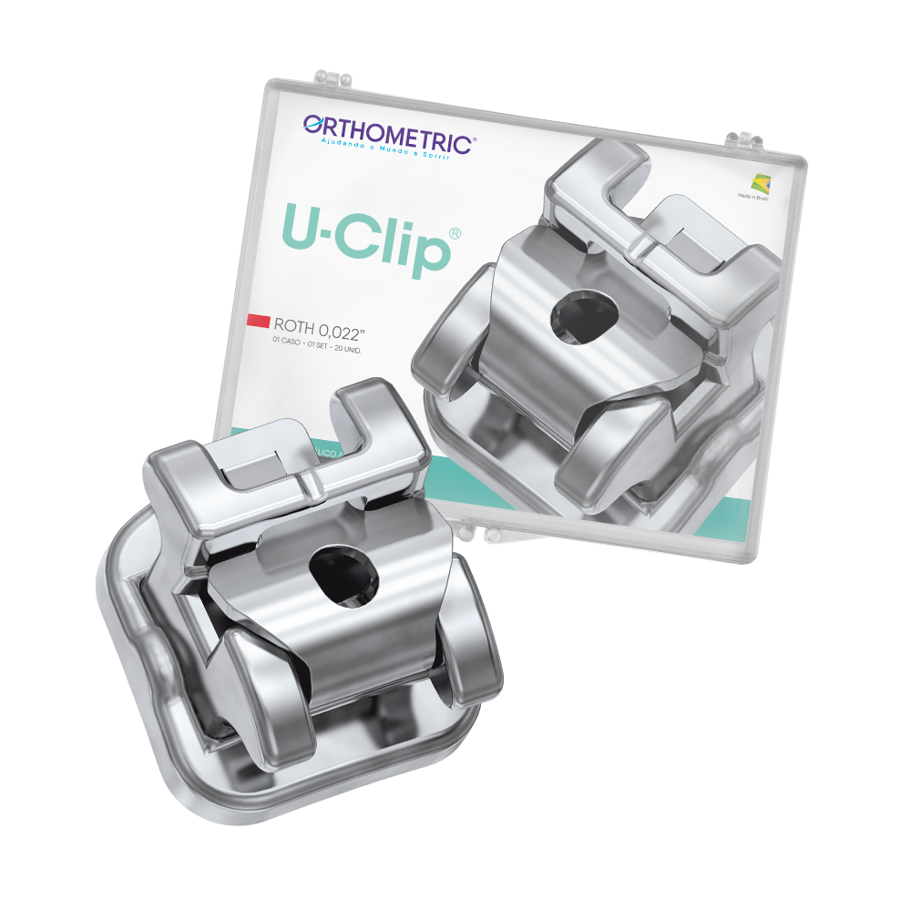 Bracket U-Clip - Autoligante- Interactive-MBT , Slot 0,22 - 1 caso - ORTHOMETRIC 