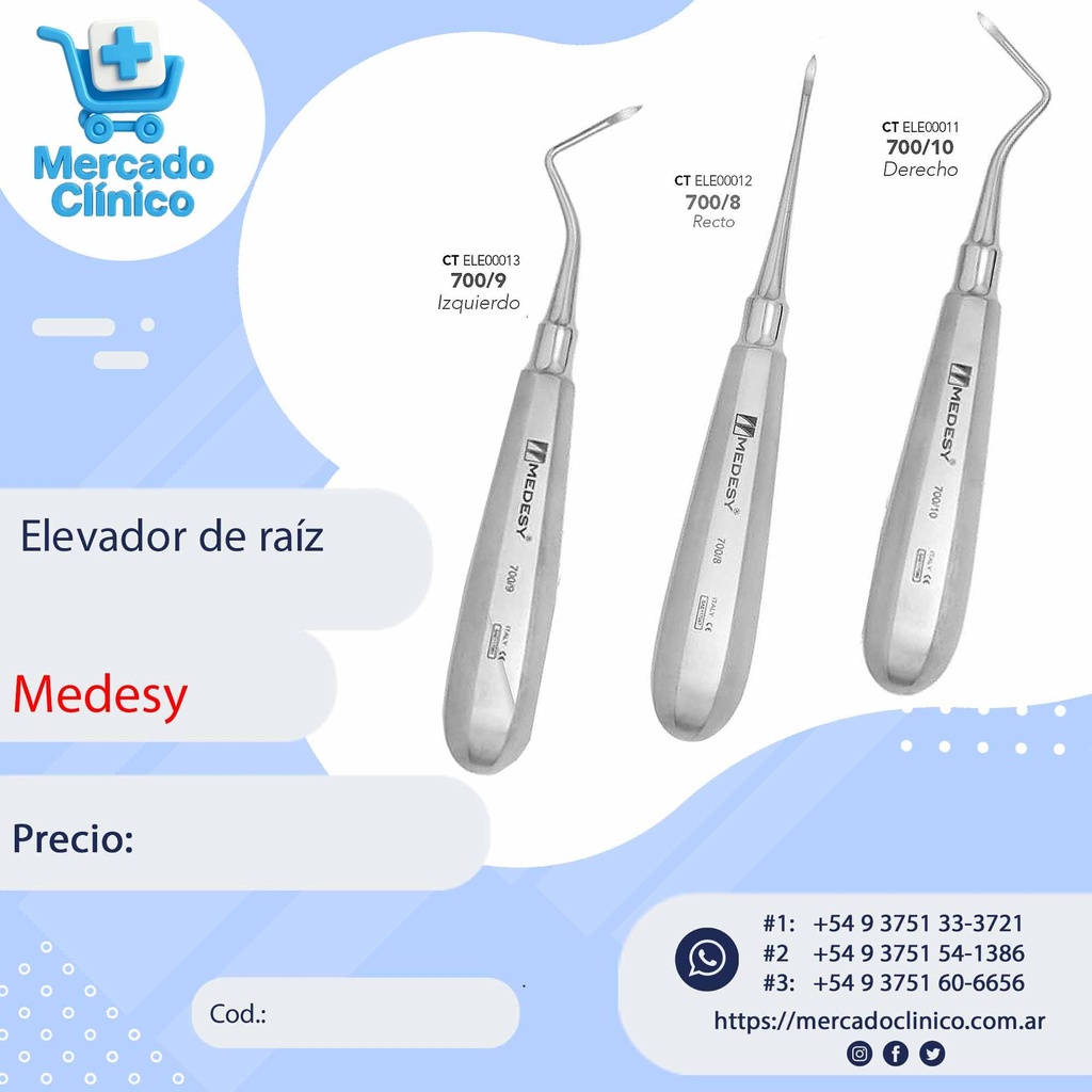 Elevador de Raíz - X UNIDAD -Medesy