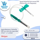 Aguja Mariposa / Butterfly  PRP con cierre de seguridad 21Gx1” - x 1 unidad - Weigao