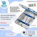 Kit para tejido Blandos Microcirugia - con 7 instrumentos - Medesy