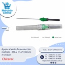 Agujas al vacío de recolección múltiple - 21G x 1 1/2” (38mm) - X Unidad - Chiravac