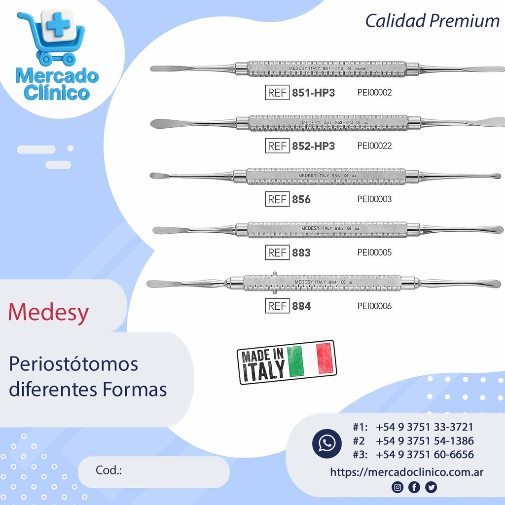 Periostótomos diferentes formas - Medesy