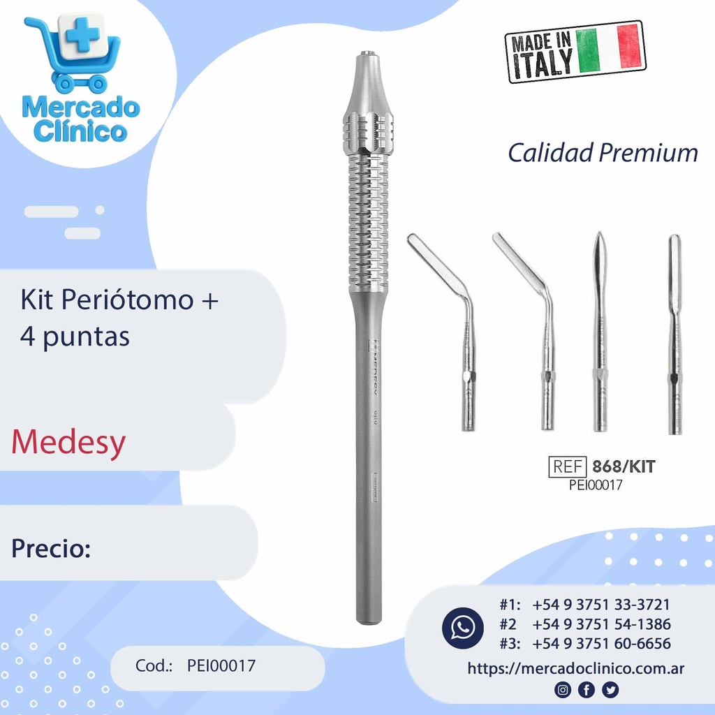 Kit Periótomo + 4 puntas - Medesy