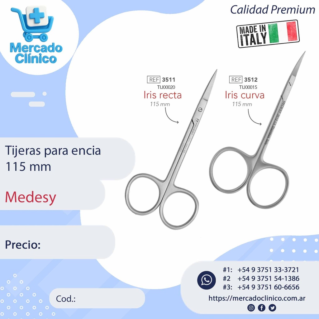 Tijeras para encia  115 mm - Medesy