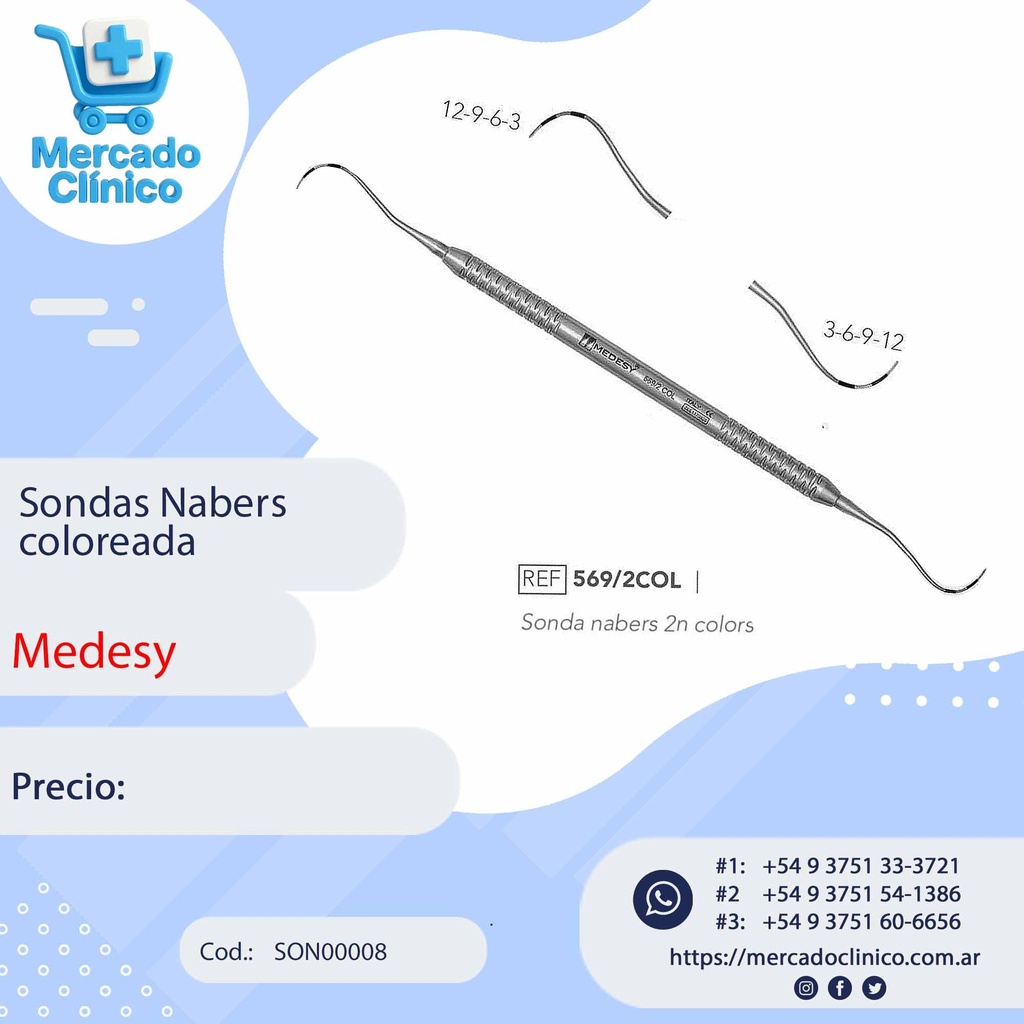 Sondas nabers coloreada - Medesy
