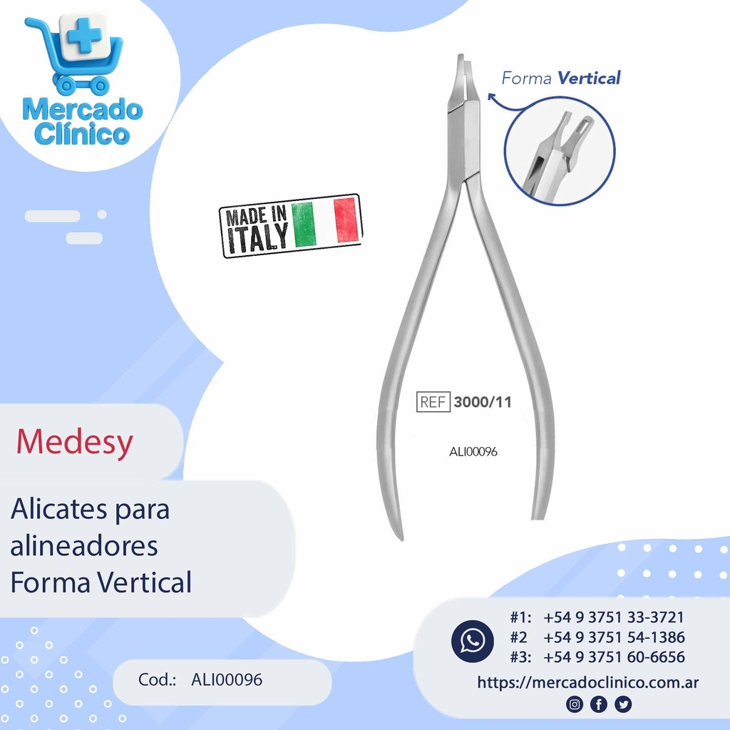 Alicates para  alineadores Forma  Vertical - Medesy