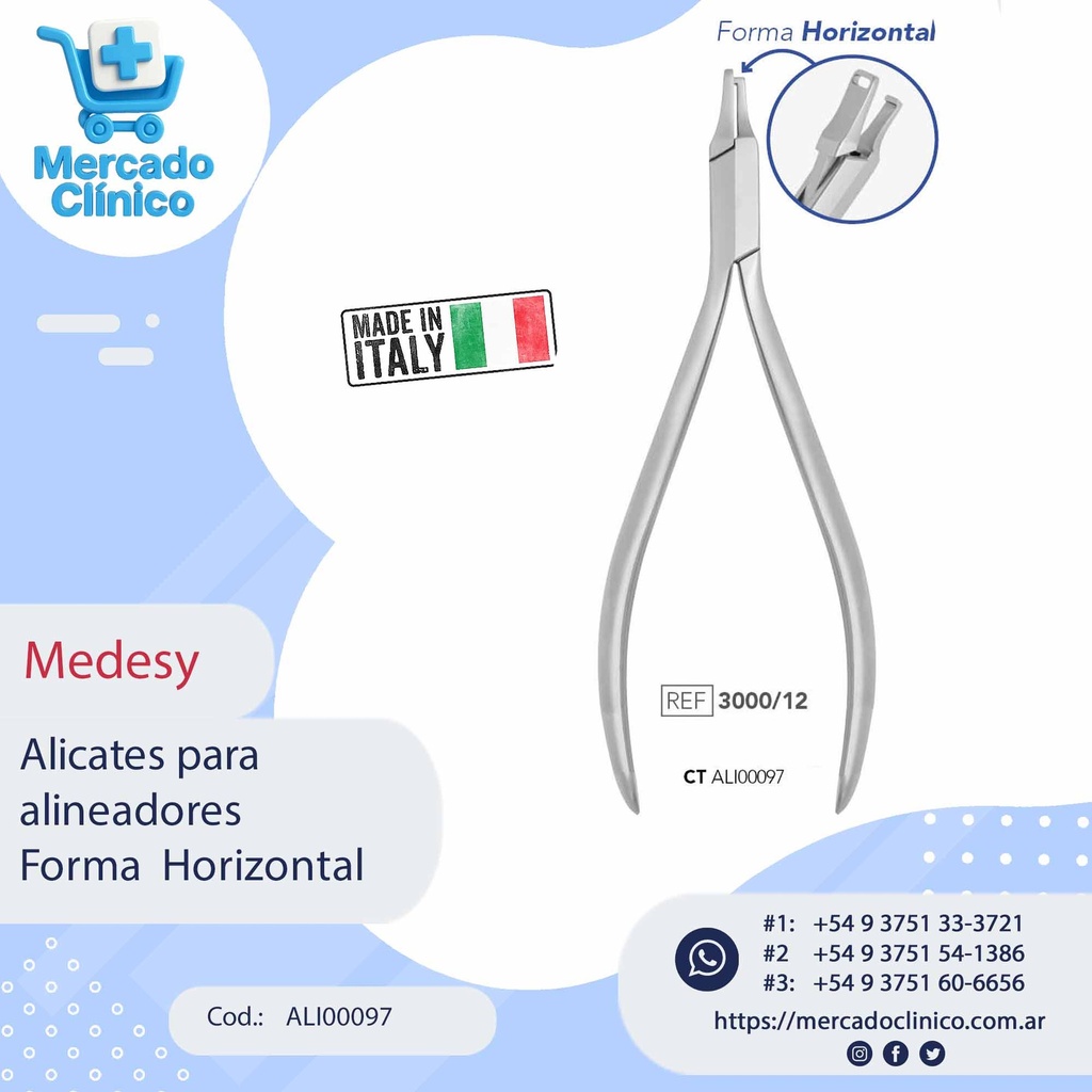 Alicates para  alineadores Forma Horizontal - Medesy
