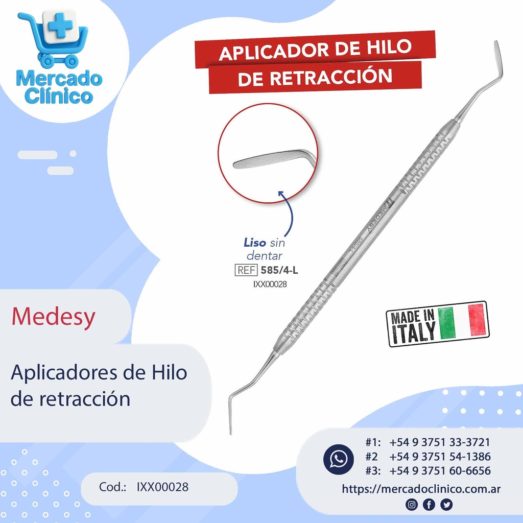 Aplicadores de hilo de retraccíon liso - Medesy
