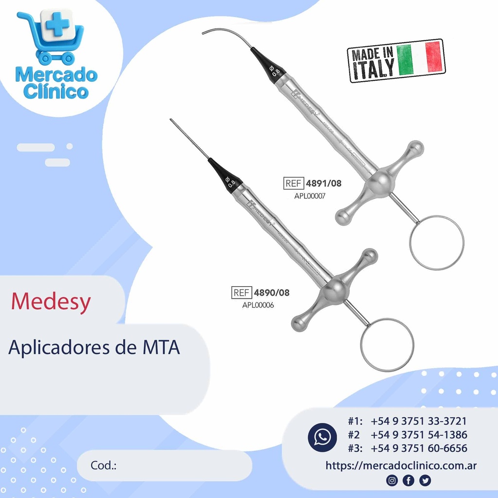 Aplicadores de MTA - Medesy