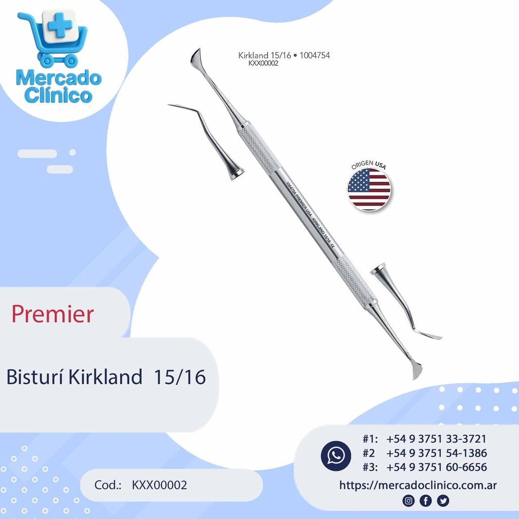 Bisturí Kirkland 15/16 - Premier