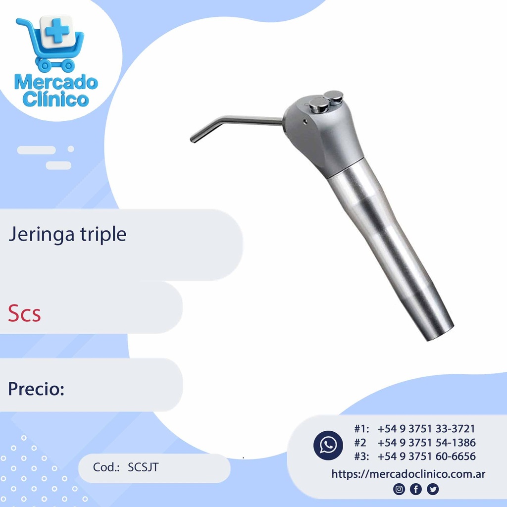 Jeringa triple para sillón - SCS
