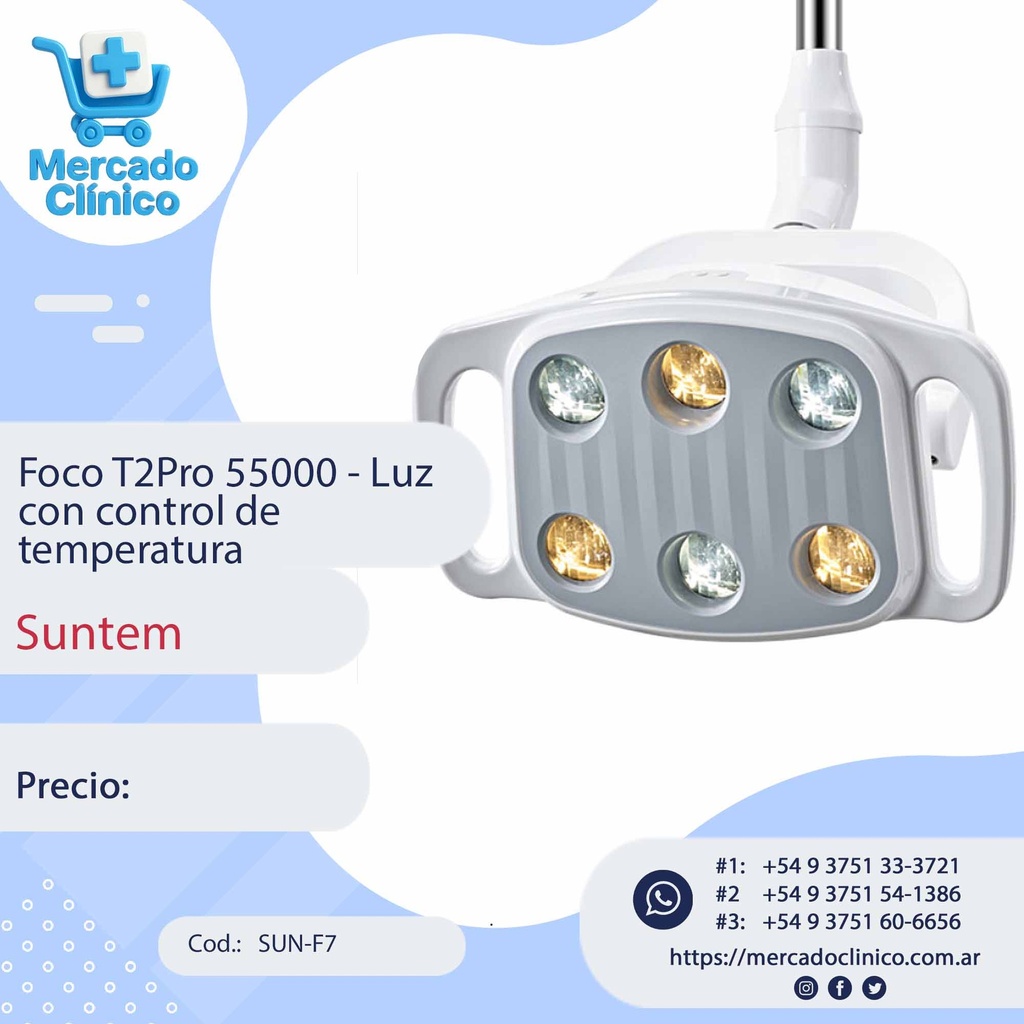Foco T2Pro 55000 - Luz con control de temperatura - Suntem