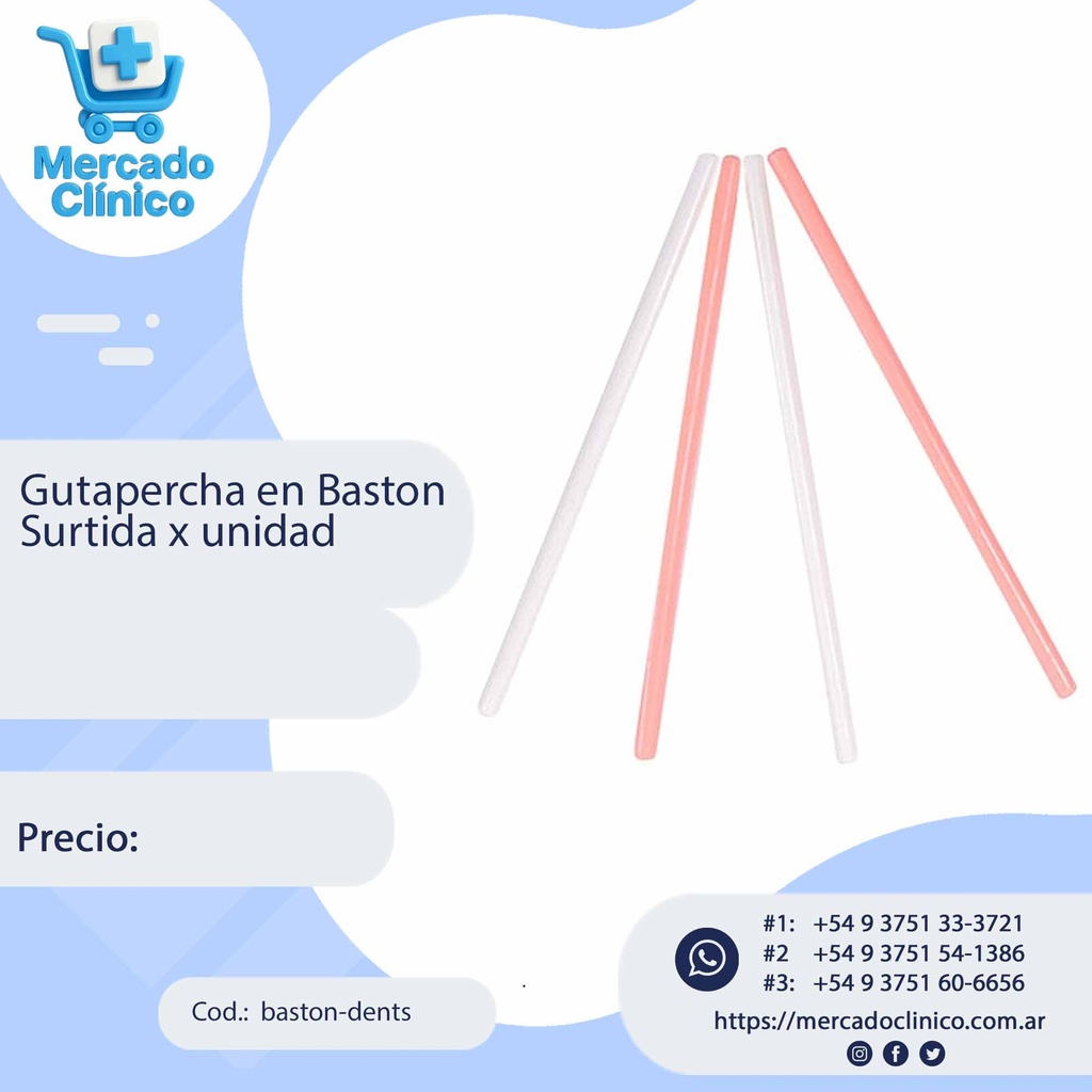 Baston de gutapercha - surtida - x Unidad