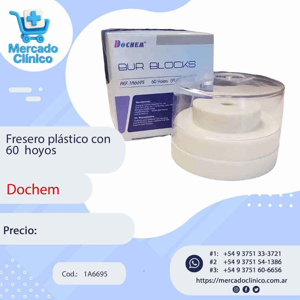 Fresero plástico con 60  hoyos - Dochem