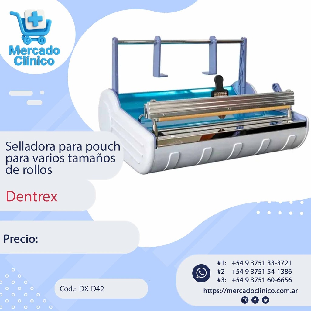 Selladora bolsas  p/ rollo pouch - Dentrex