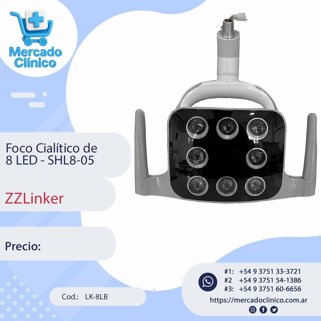 Foco Cialítico de  8 LED - SHL8-05 - ZZLinker