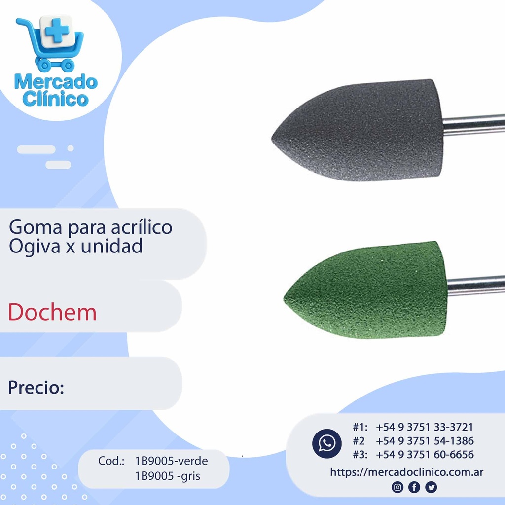 Gomas Siliconadas para acrílico Ojiva - Dochem