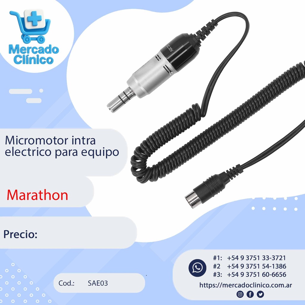Micromotor intra  electrico para equipo - Marathon