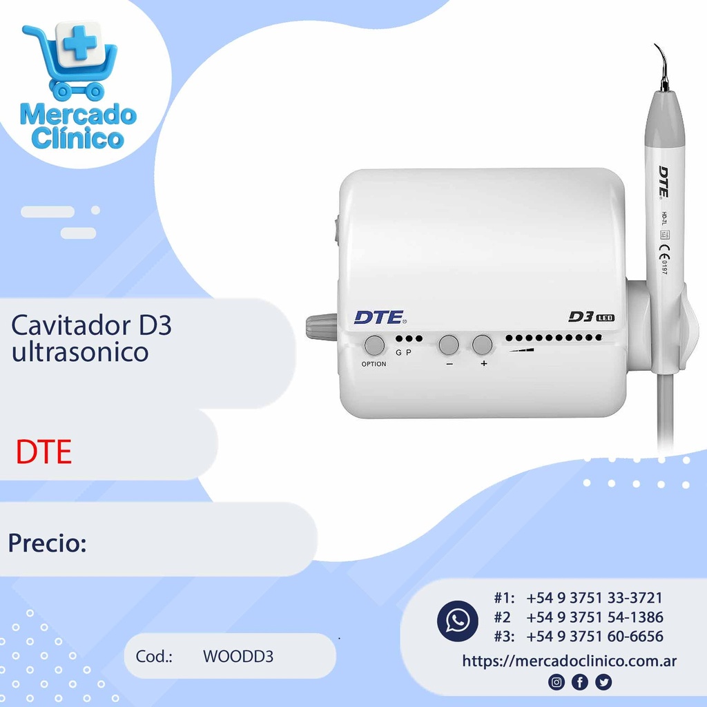 Cavitador D3 con led ultrasonido - DTE