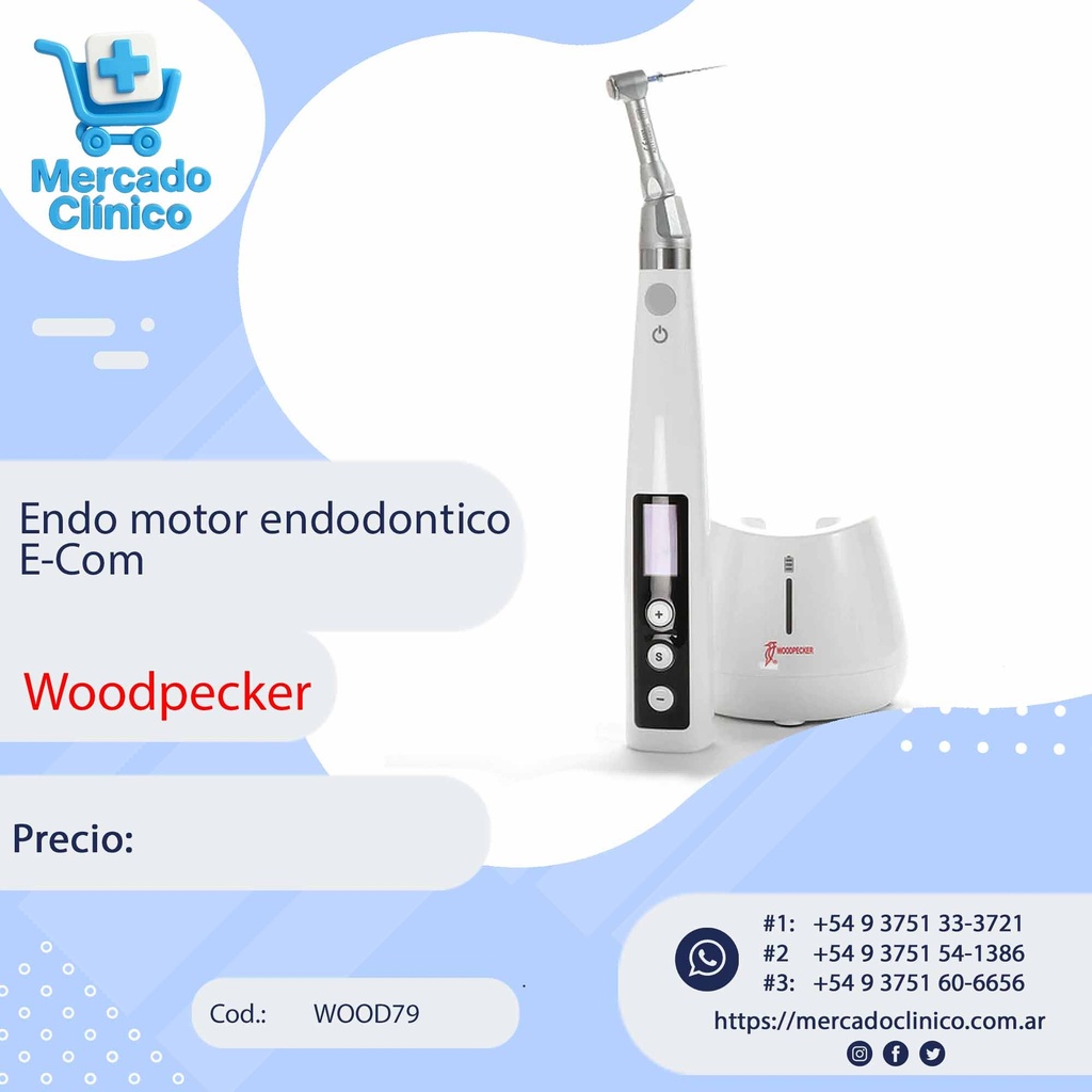 Motor Endodóntico - Portátil - E-Com - Woodpecker