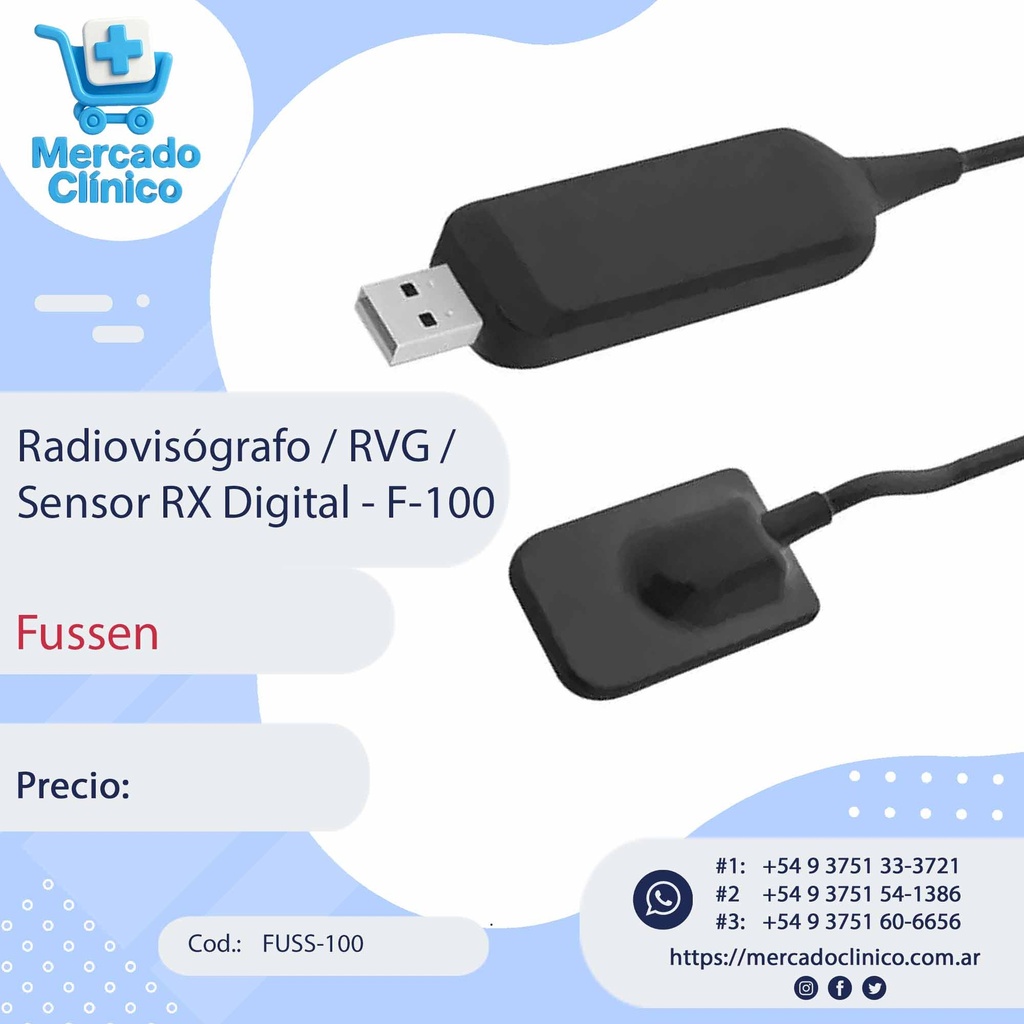 Radiovisógrafo / RVG /  Sensor RX Digital - F-100 - Fussen