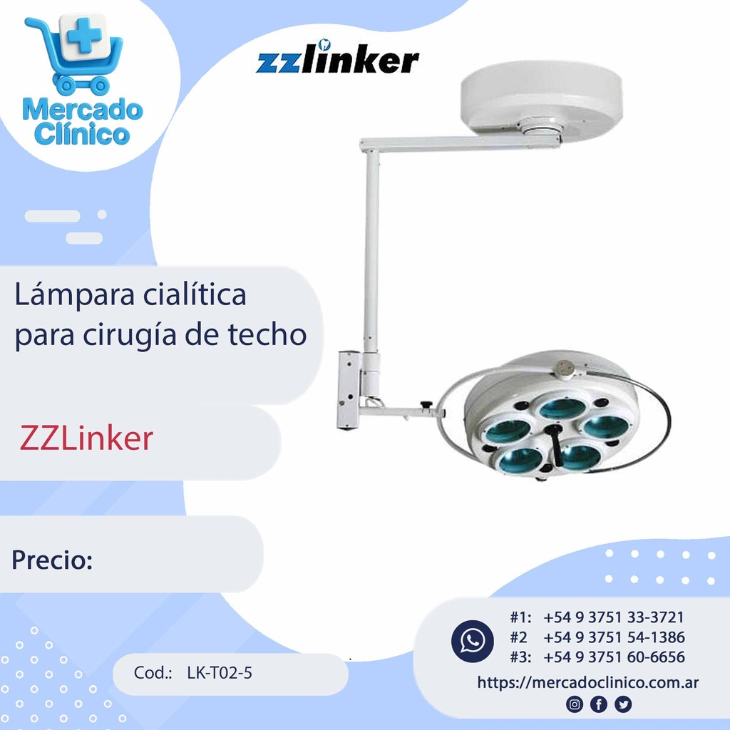 Lámpara cialítica para cirugía de techo - ZZLinker