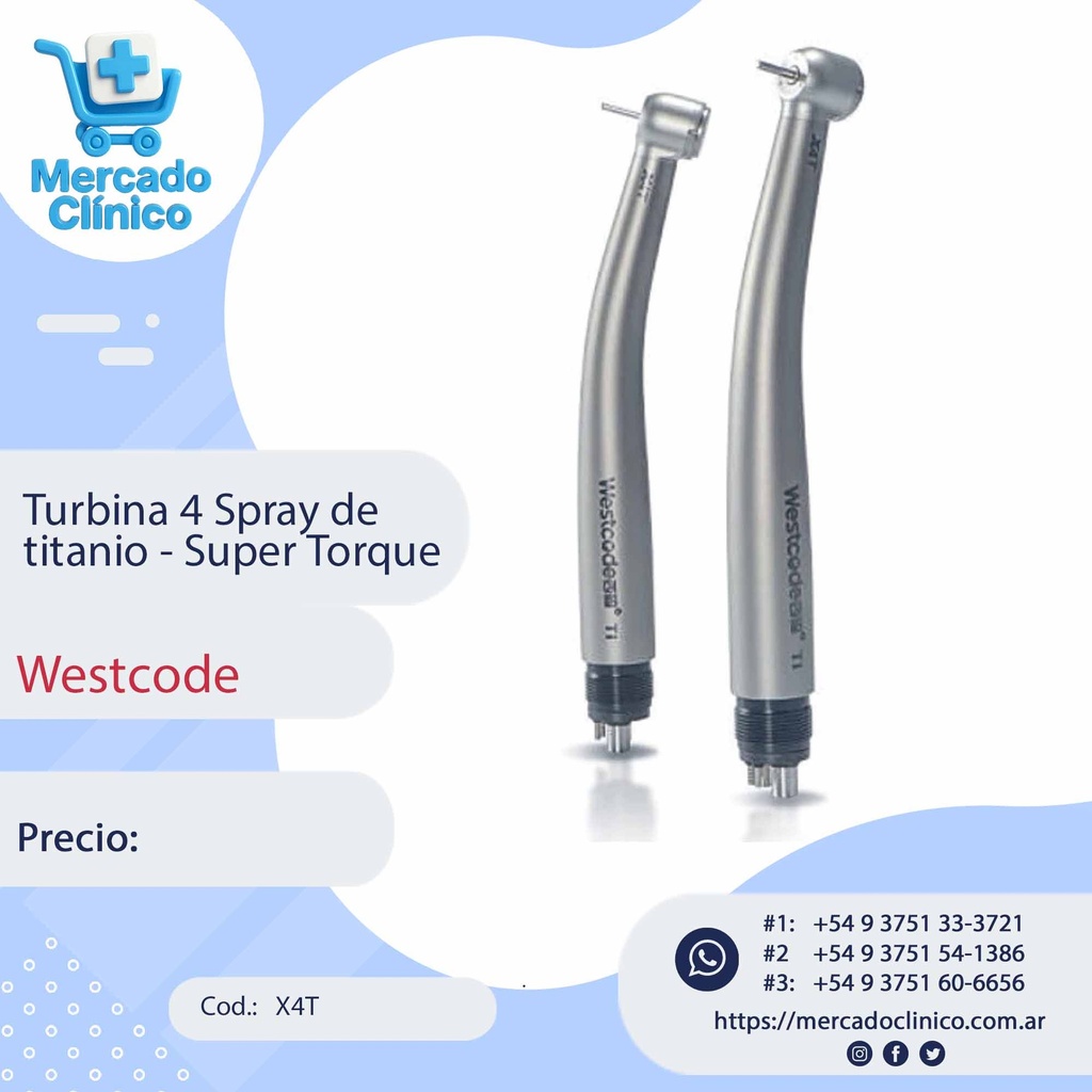 Turbina 4 Spray de titanio - Super Torque - Westcode